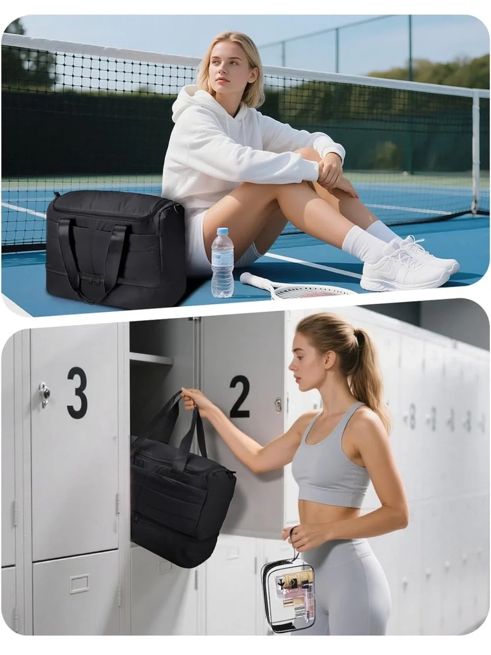 Airlines Personal Item Bag 18x14x8, Lightweight Puffer Travel Duffle Bag